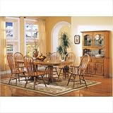 Molina 7 Piece Trestle Dining Set in Light Oak