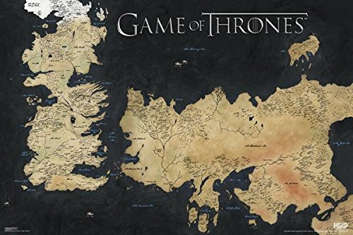 Game of Thrones Map of Weste Wall Poster