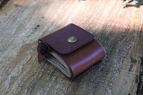 Handmade Leather and Canvas Bushcraft Foraging Pouch, Gathering Bag, Dump Sack, Extra Pocket with Leather Tag