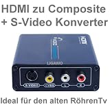 Ligawo � HDMI Composite / S-Vid�o AV convertisseur - appareils HDMI tels que VTT Apple TV Playstation 3 PS3 XBOX Lecteur DVD BlueRay r�cepteur lecteur � un t�l�viseur � tube plus TV Connect.