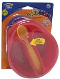 The First Years 3 Pack Take & Toss Infant Section Bowls With Lids, colors may vary