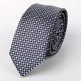 Grey Polka Dots narrow tie Matching Gift Box Set white mens presents PS1036