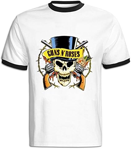 Mens GUNS N ROSES Appetite For Destruction Color Contrast Short Sleeve T Shirt