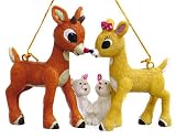 Rudolph The Red Nosed Reindeer With Clarice And Rabbits Christmas Ornament
