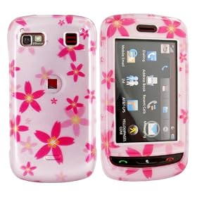 For LG Xenon Hard Cover Case Pink Flowers on Pink