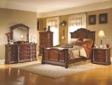 Catalina Panel Bedroom Set with Marble Tops - Homelegance