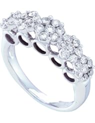 1.05CTW DIAMOND LADIES 5 FLOWER RING