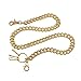 Uniqsum Heavy Thick Round coil wallet chain Swivel Trigger snap Biker Punk Key chain (79cm, Gold)