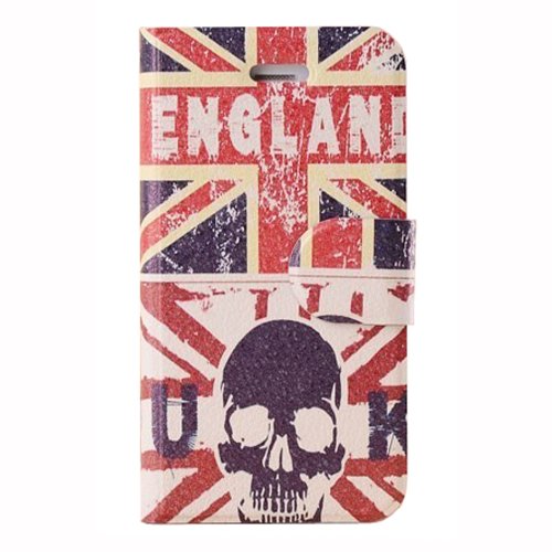 Meaci Apple Iphone 5c Folio Case Fashion Pattern with Kickstand Credit Card Holder Id Holder Pu Leather Material Cover Magnetic Buckle (VIII)