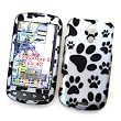 Samsung Epic 4G (Sprint) Rubberized Snap On Protector Hard Case "Paw Prints" Design