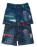 Infant Boys' Denim Shorts with Racecar Patches