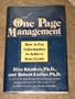 One Page Management: How to Use Information to Achieve Your Goals