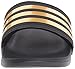 adidas Men's Adilette SC, Core Black/Gold Metallic/Core Black, 13