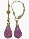 Alexandrite 10 Karat Gold Briolette Earrings
