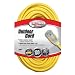 Coleman Cable 02589 12/3 Vinyl Outdoor Extension Cord with Lighted End, 100-Foot
