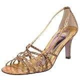 Hale Bob Women's Avis Snake Strappy Pump,Brown,10 M US