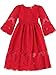 Bonny Billy Girl's Classy Embroidery Lace Maxi Flower Girl Dress 4-5 Yrs Red