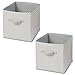 InterDesign Chevron Fabric Closet Organizer - Storage Cube for Toys, Clothes, Linen, Laundry or Accessories, Taupe/Natural, Set of 2