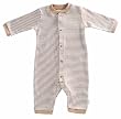 Tadpoles Organic Double Knit Cotton Footless Snap Front Romper, Cocoa, 6-9 Months