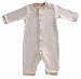 Tadpoles Organic Double Knit Cotton Footless Snap Front Romper, Cocoa, 6-9 Months