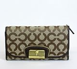 Coach 43733 Kristin Op Art Checkbook Wallet Khaki Reviews
