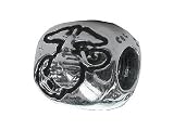 Zable(tm) Sterling Silver Marines Emblem Bead / Charm
