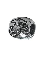 Zable(tm) Sterling Silver Marines Emblem Bead / Charm