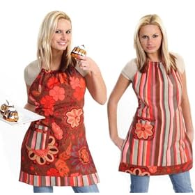 Buy Reversible Hostess Apron ~ Allison- Red by Tayga