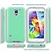 Galaxy S5 Case, S5 Case, ULAK [SLICK ARMOR] Rugged Pattern Grip Dual Layer [Bumper] Case Cover for Samsung Galaxy S5 i9600 S V SV- (Mint/Gray)