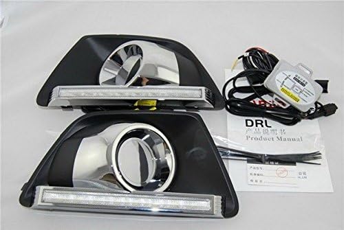 2 x black LED DRL Daytime Running Light Turn Signal Car Day Fog Driving Lamp Kit Fit For Ford ECOSPORT 2013