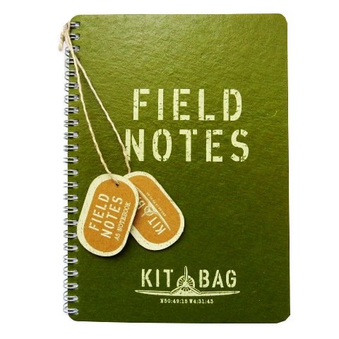 A5 Cahier Spiralé - Kit Sac Vert Notes de Terrain - 80 feuilles = 160 pages - Ligné - Taille 210mm x 148mm