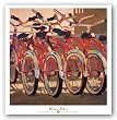 Retro Bikes by Darrell Hill 20"x20" Art Print Poster