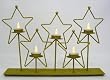 Gold Glitter Christmas 5-Star Tealight Holder