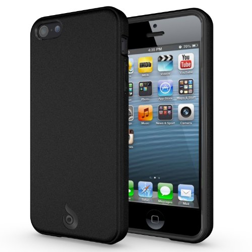 iPhone 5C Case, Diztronic Matte Back Black Flexible TPU Case for Apple iPhone 5C - Retail Packaging