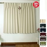 Premium Solid Thermal Insulated Blackout Curtain 264 cm W x 183cm L (104in x 72in) 1 Pair-BEIGE