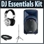 Mackie SRM450V2 DJ Speaker With Headphones & Music Stand Bundle