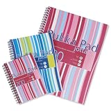 Pukka Pad Jotta Notebook Wirebound Plastic Punched Ruled 200pp 80gsm A5 Assorted - Ref JP021 3/4 (Pack 3)