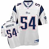 Reebok New England Patriots Tedy Bruschi Replica White Jersey