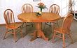 Solid Oak 5 Piece Dining Set By Coaster Furniture