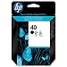 HP 40 Black Ink Cartridge in Retail Packaging