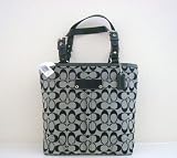 Coach Hampton Signature Tote Bag 13077 Black/White