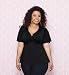 Plus Size Abby Twist Tie Top in Black Noir - Size 3X