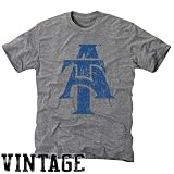 NCAA North Carolina A&T Aggies Ash Distressed Logo Vintage Tri-Blend T-shirt