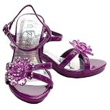 Fabulous Toddler Little Girls Purple Jewel Flower Dress Heel Shoes 9 Toddler-Little Girls 4