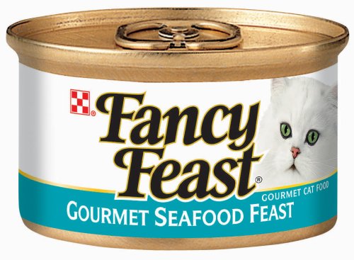 Fancy Feast Gourmet Cat Food Seafood Feast, 3-Ounce Cans (Pack of 48)