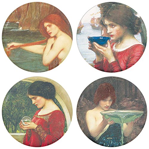 Buttonsmith Waterhouse Mermaid Tinker Top Set to use with Tinker Reel Badge Reel - Made in USA