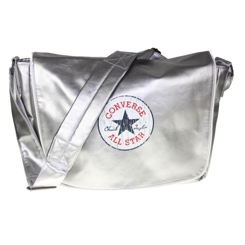 Converse Vintage Patch Shoulderflap Bag Umhängetasche 39 cm, antique silver