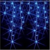 CHRISTMAS XMAS BLUE 300 LED ICICLE LIGHTS 8 FUNCTIONS