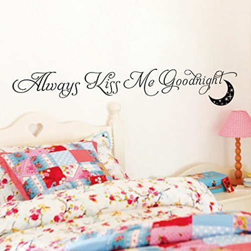 Home Evolution Always Kiss Me Goodnight Peel and Stick Wall Decals Sticker Home Decor