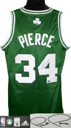 Paul Pierce Autographed/Hand Signed Boston Celtics Green Adidas Swingman Jersey